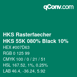 カラーコード: HKS Rasterfaecher - HKS 55K 080% Black 10% | qconv.com