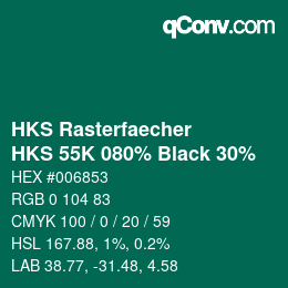 Code couleur: HKS Rasterfaecher - HKS 55K 080% Black 30% | qconv.com