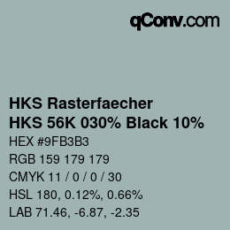 Farbcode: HKS Rasterfaecher - HKS 56K 030% Black 10% | qconv.com