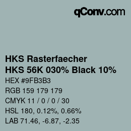 Código de color: HKS Rasterfaecher - HKS 56K 030% Black 10% | qconv.com