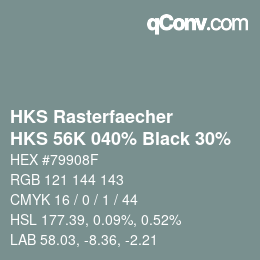 Color code: HKS Rasterfaecher - HKS 56K 040% Black 30% | qconv.com