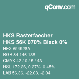 Color code: HKS Rasterfaecher - HKS 56K 070% Black 0% | qconv.com