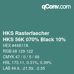 Code couleur: HKS Rasterfaecher - HKS 56K 070% Black 10% | qconv.com