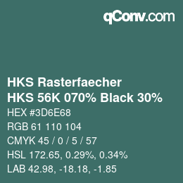 Color code: HKS Rasterfaecher - HKS 56K 070% Black 30% | qconv.com