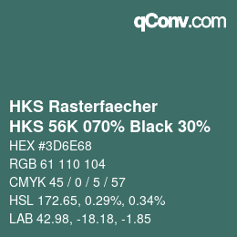 Código de color: HKS Rasterfaecher - HKS 56K 070% Black 30% | qconv.com