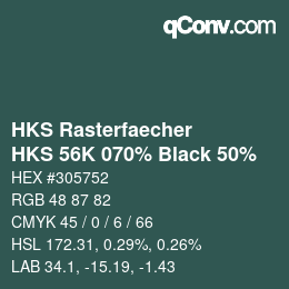 Color code: HKS Rasterfaecher - HKS 56K 070% Black 50% | qconv.com