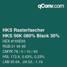 カラーコード: HKS Rasterfaecher - HKS 56K 080% Black 30% | qconv.com