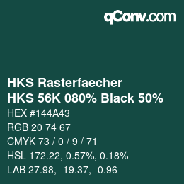 Color code: HKS Rasterfaecher - HKS 56K 080% Black 50% | qconv.com