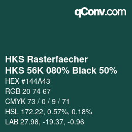 Código de color: HKS Rasterfaecher - HKS 56K 080% Black 50% | qconv.com