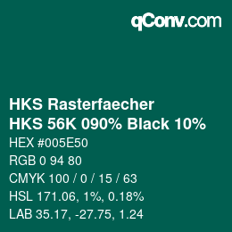 Code couleur: HKS Rasterfaecher - HKS 56K 090% Black 10% | qconv.com