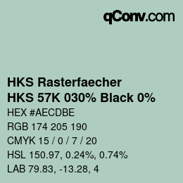 Color code: HKS Rasterfaecher - HKS 57K 030% Black 0% | qconv.com