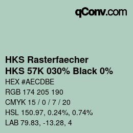 Code couleur: HKS Rasterfaecher - HKS 57K 030% Black 0% | qconv.com