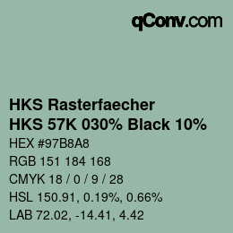 Código de color: HKS Rasterfaecher - HKS 57K 030% Black 10% | qconv.com