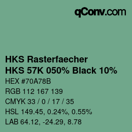 Color code: HKS Rasterfaecher - HKS 57K 050% Black 10% | qconv.com