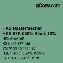 カラーコード: HKS Rasterfaecher - HKS 57K 050% Black 10% | qconv.com