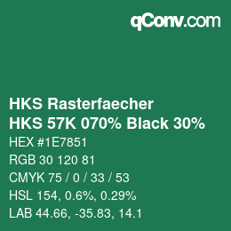 Código de color: HKS Rasterfaecher - HKS 57K 070% Black 30% | qconv.com