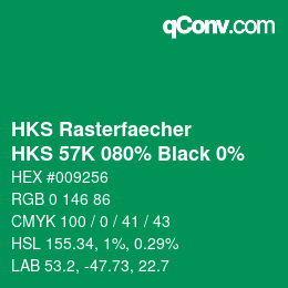 Color code: HKS Rasterfaecher - HKS 57K 080% Black 0% | qconv.com