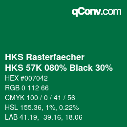 Código de color: HKS Rasterfaecher - HKS 57K 080% Black 30% | qconv.com
