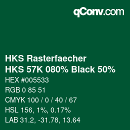 Color code: HKS Rasterfaecher - HKS 57K 080% Black 50% | qconv.com