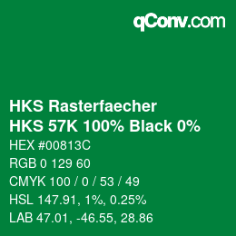 Color code: HKS Rasterfaecher - HKS 57K 100% Black 0% | qconv.com