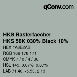 Color code: HKS Rasterfaecher - HKS 58K 030% Black 10% | qconv.com