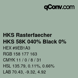 Código de color: HKS Rasterfaecher - HKS 58K 040% Black 0% | qconv.com