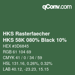 Código de color: HKS Rasterfaecher - HKS 58K 080% Black 10% | qconv.com