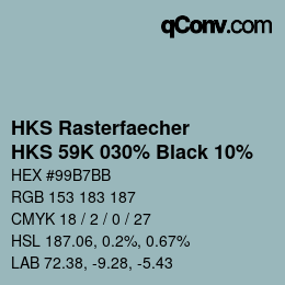 Code couleur: HKS Rasterfaecher - HKS 59K 030% Black 10% | qconv.com