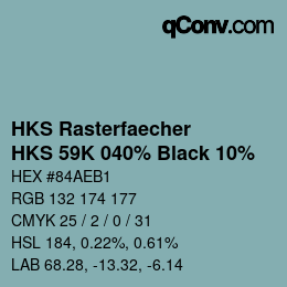 Color code: HKS Rasterfaecher - HKS 59K 040% Black 10% | qconv.com