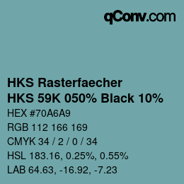 Farbcode: HKS Rasterfaecher - HKS 59K 050% Black 10% | qconv.com