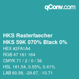 Color code: HKS Rasterfaecher - HKS 59K 070% Black 0% | qconv.com