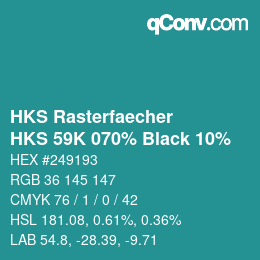 Código de color: HKS Rasterfaecher - HKS 59K 070% Black 10% | qconv.com