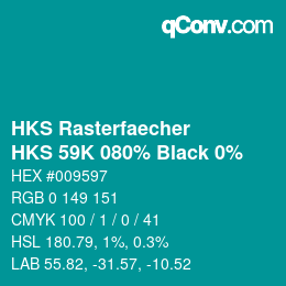 Color code: HKS Rasterfaecher - HKS 59K 080% Black 0% | qconv.com