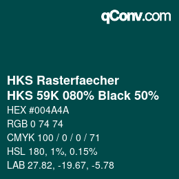 Código de color: HKS Rasterfaecher - HKS 59K 080% Black 50% | qconv.com