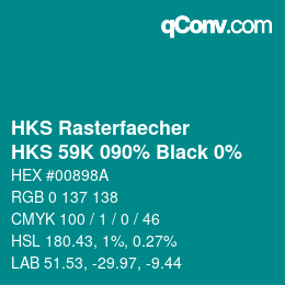 Código de color: HKS Rasterfaecher - HKS 59K 090% Black 0% | qconv.com