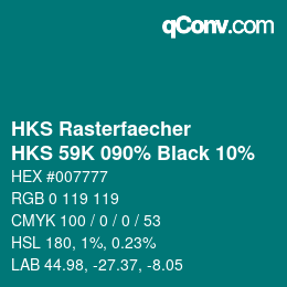 Código de color: HKS Rasterfaecher - HKS 59K 090% Black 10% | qconv.com
