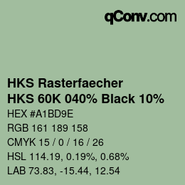 Color code: HKS Rasterfaecher - HKS 60K 040% Black 10% | qconv.com