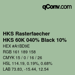 カラーコード: HKS Rasterfaecher - HKS 60K 040% Black 10% | qconv.com