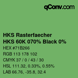Código de color: HKS Rasterfaecher - HKS 60K 070% Black 0% | qconv.com
