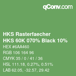 Color code: HKS Rasterfaecher - HKS 60K 070% Black 10% | qconv.com