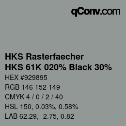 Código de color: HKS Rasterfaecher - HKS 61K 020% Black 30% | qconv.com