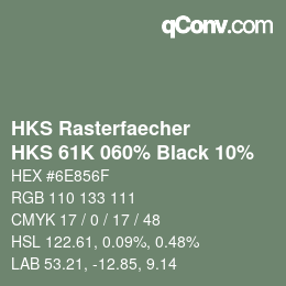 Color code: HKS Rasterfaecher - HKS 61K 060% Black 10% | qconv.com
