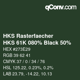 Código de color: HKS Rasterfaecher - HKS 61K 080% Black 50% | qconv.com