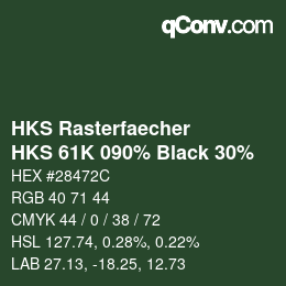Código de color: HKS Rasterfaecher - HKS 61K 090% Black 30% | qconv.com