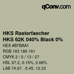 Color code: HKS Rasterfaecher - HKS 62K 040% Black 0% | qconv.com