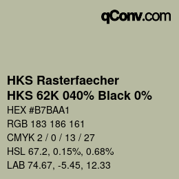 Color code: HKS Rasterfaecher - HKS 62K 040% Black 0% | qconv.com