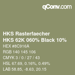 Código de color: HKS Rasterfaecher - HKS 62K 060% Black 10% | qconv.com