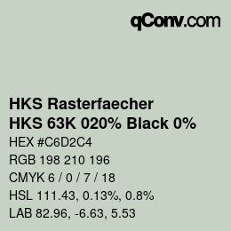 Color code: HKS Rasterfaecher - HKS 63K 020% Black 0% | qconv.com