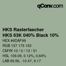 Color code: HKS Rasterfaecher - HKS 63K 040% Black 10% | qconv.com
