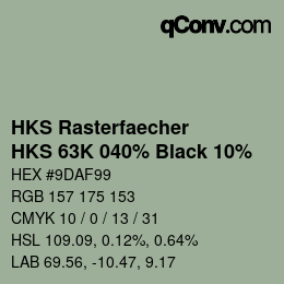 Code couleur: HKS Rasterfaecher - HKS 63K 040% Black 10% | qconv.com